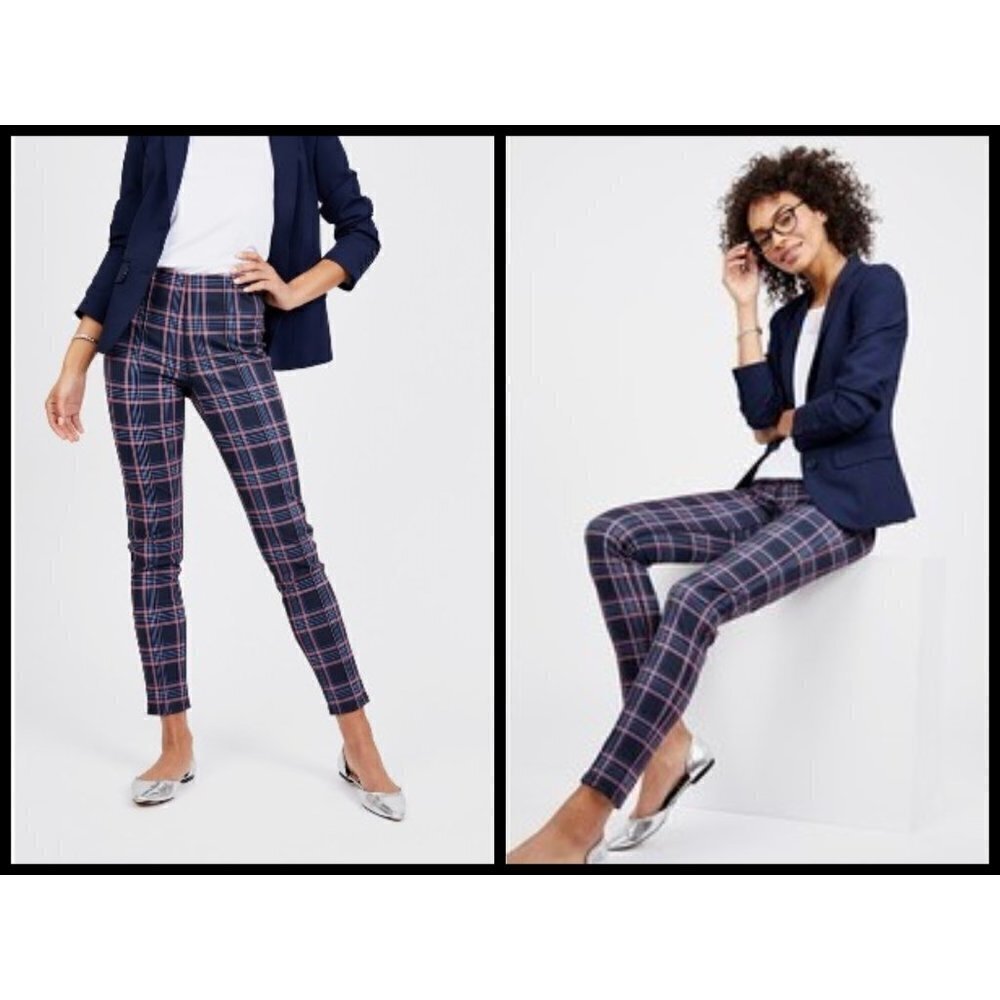 💕SANCTUARY💕 Pink Plaid Ponte-Knit Leggings